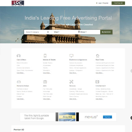 LVC — India's Free Classifieds & Advertising Portal